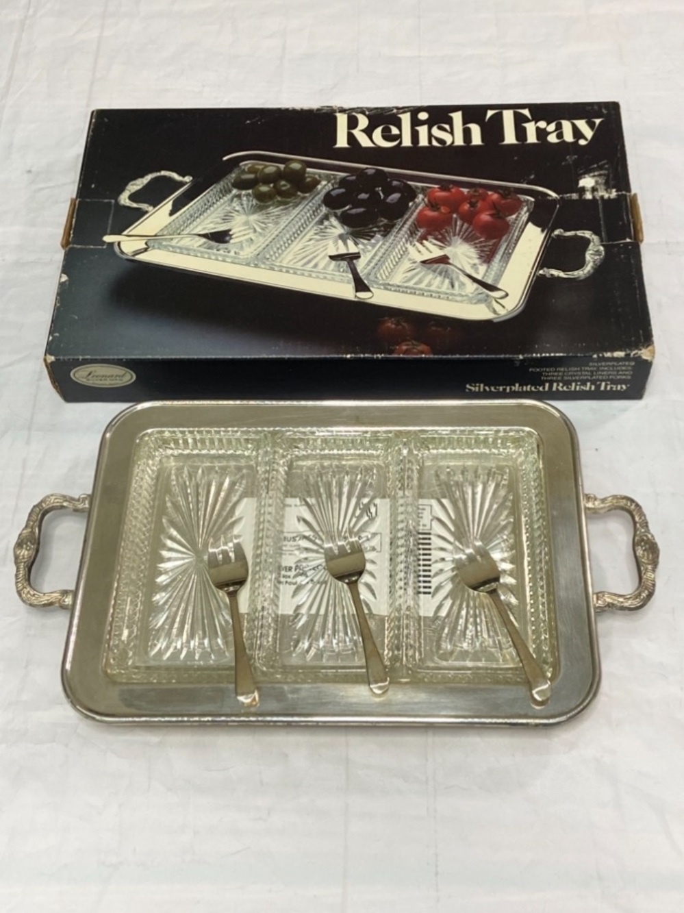 VTG Silver Plated Relish Tray VINTAGE
